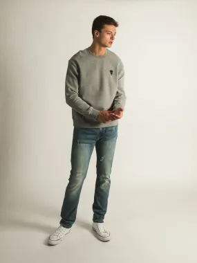 CROOKS & CASTLES CORE ESSENTIALS EMBROIDERED CREW  - CLEARANCE