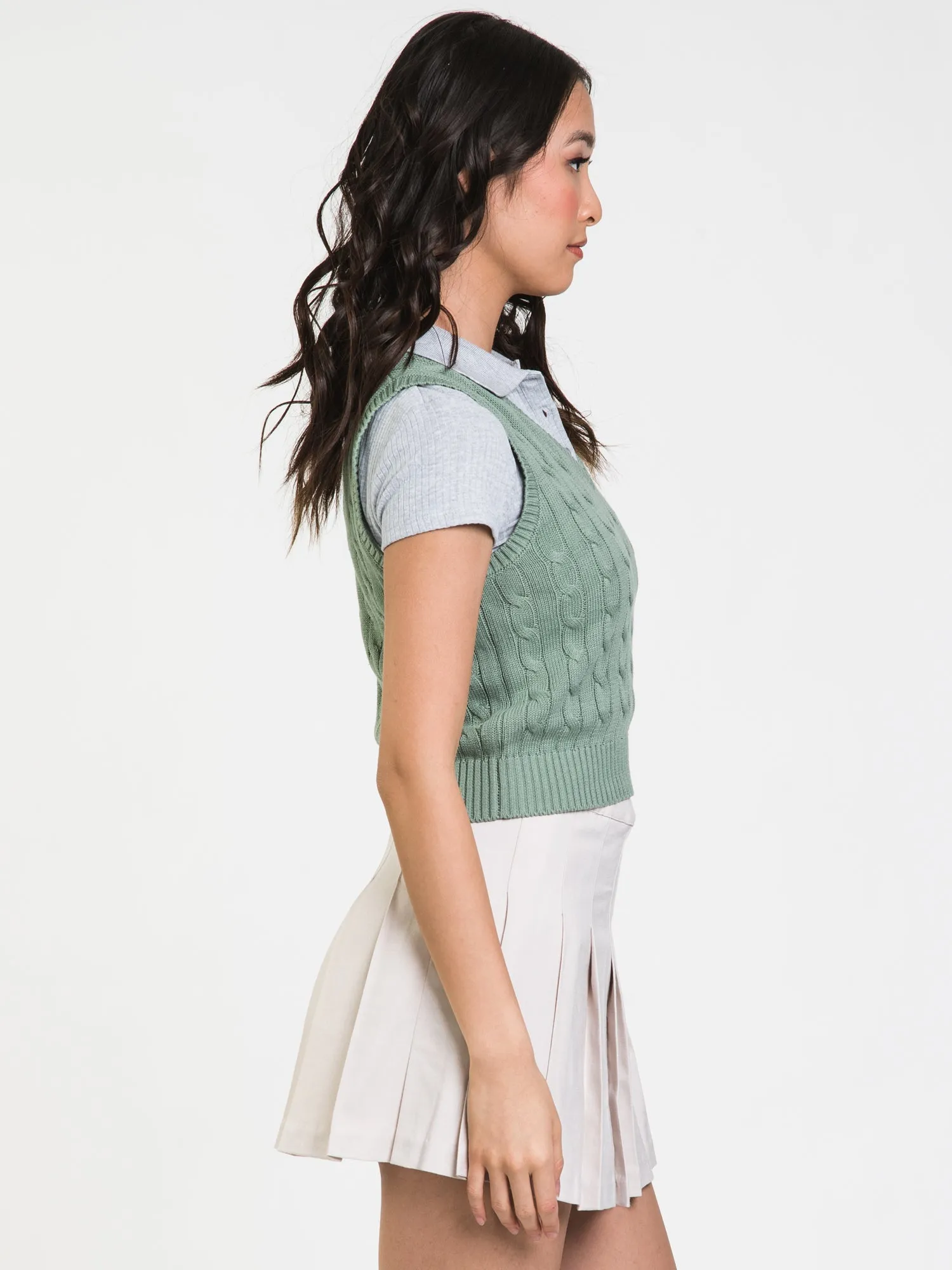 HARLOW HALLE CABLE VEST - CLEARANCE