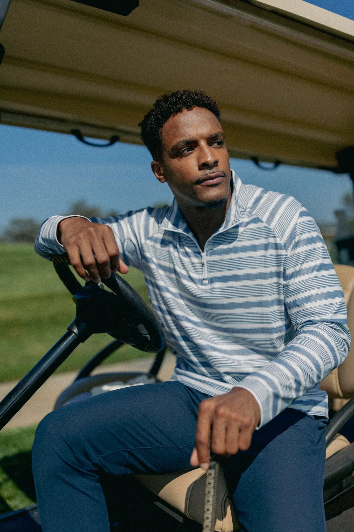 The Captain 1/4 Zip - Tide Stripe